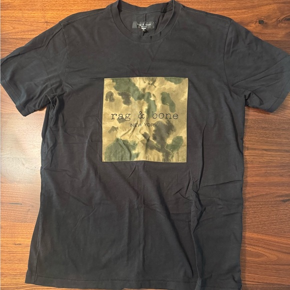 rag & bone Other - Rag & Bone Black and Green Camo Logo Short Sleeve Tee